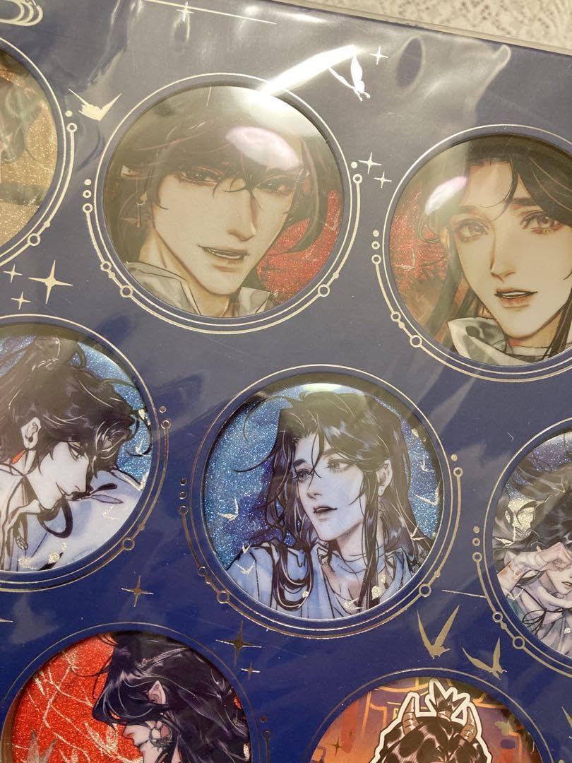 天官賜福　缶バッジ　花城　三郎　ホログラム　ラメ Amazon | 天官賜福 ラメ ホログラム 11個 缶バッジ セット 公式 花城